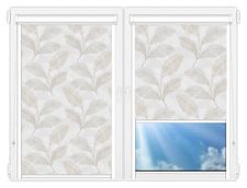 Кассетные рулонные шторы UNI Форио песочный цена. Купить в «Мастерская Жалюзи»